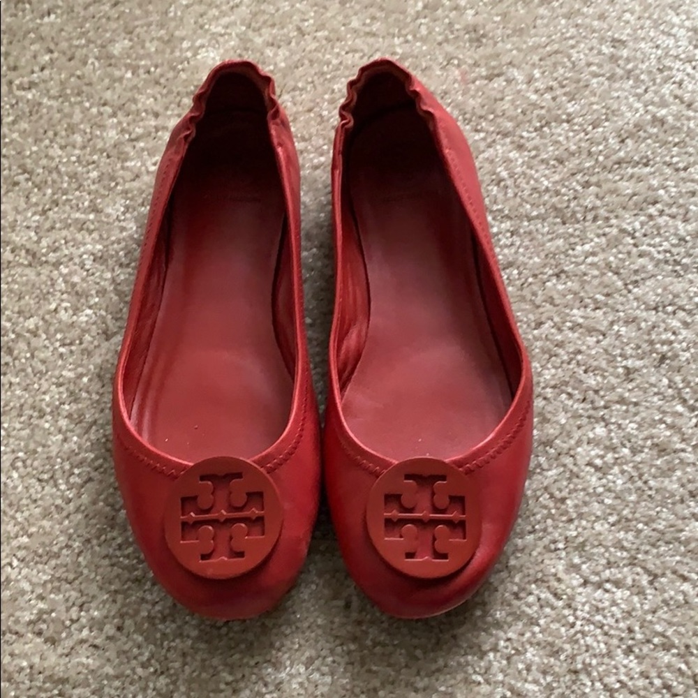 Red Tori Burch Minnie Ballet Flats